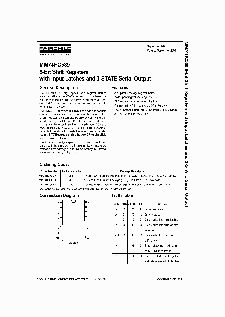 MM74HC589_200999.PDF Datasheet