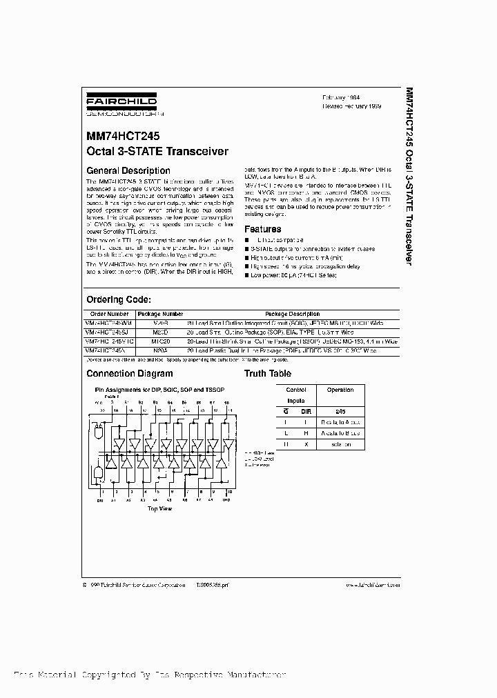 MM74HCT245WM_322340.PDF Datasheet