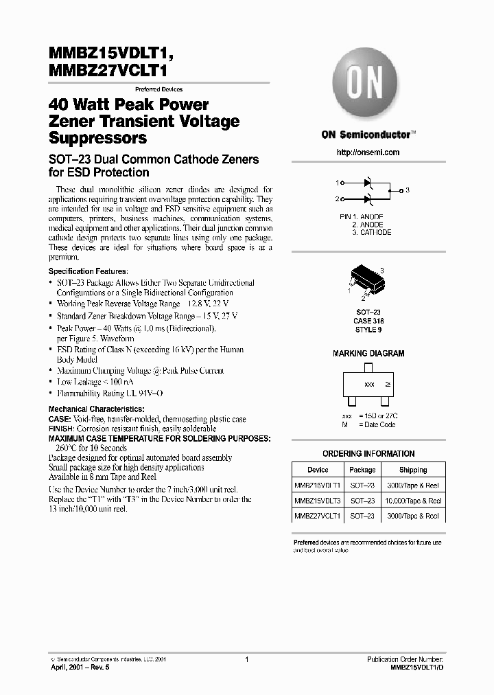 MMBZ27VCLT1_203803.PDF Datasheet