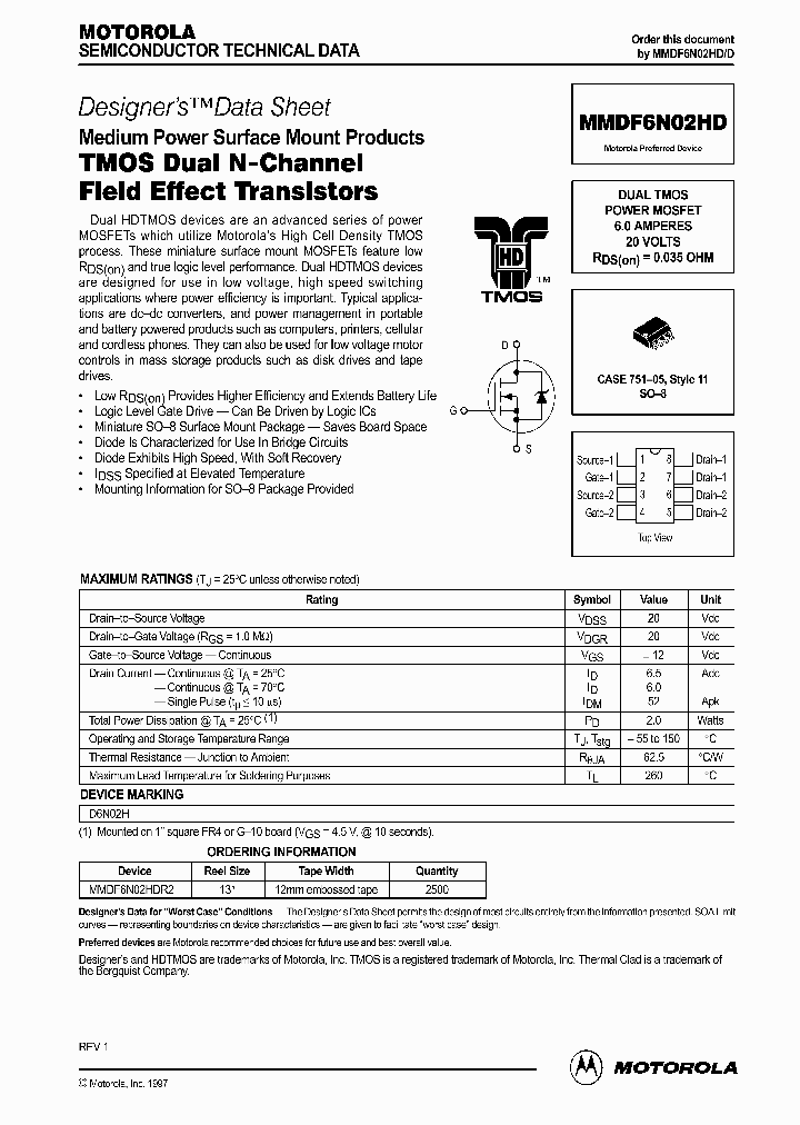 MMDF6N02HD_126618.PDF Datasheet