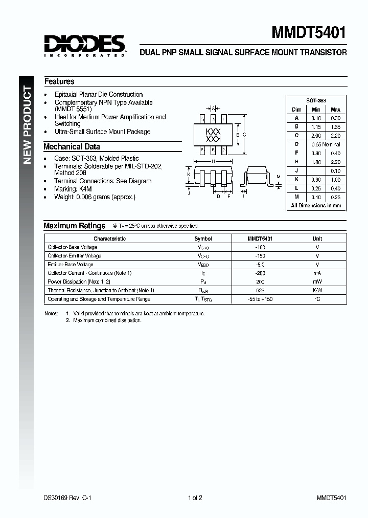 MMDT5401_347670.PDF Datasheet