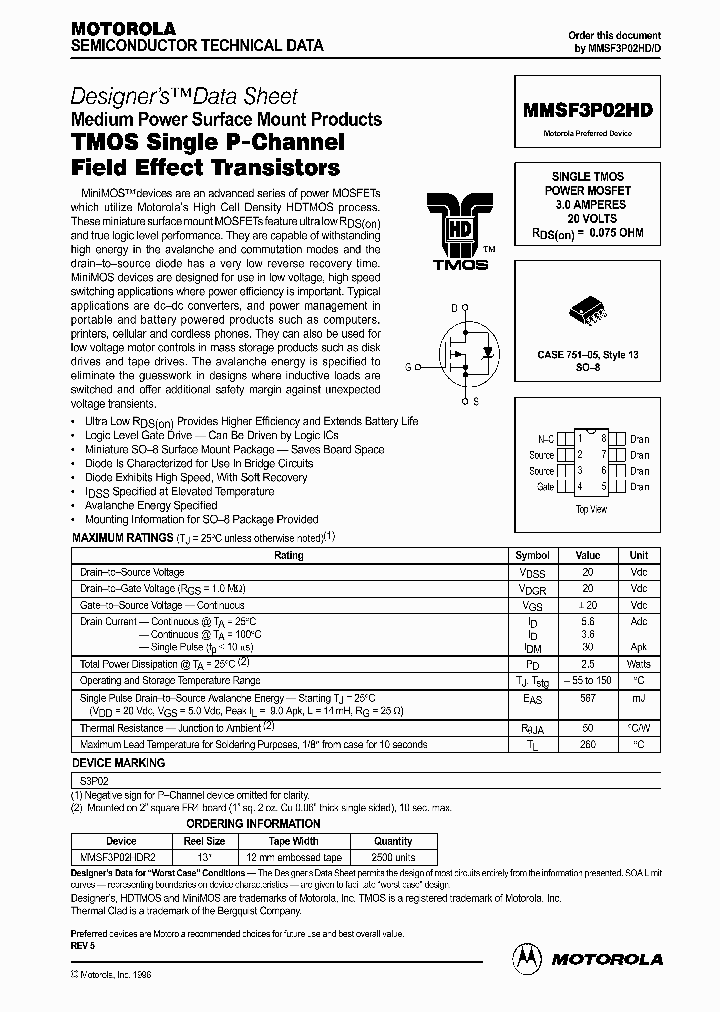 MMSF3P02HDD_337043.PDF Datasheet