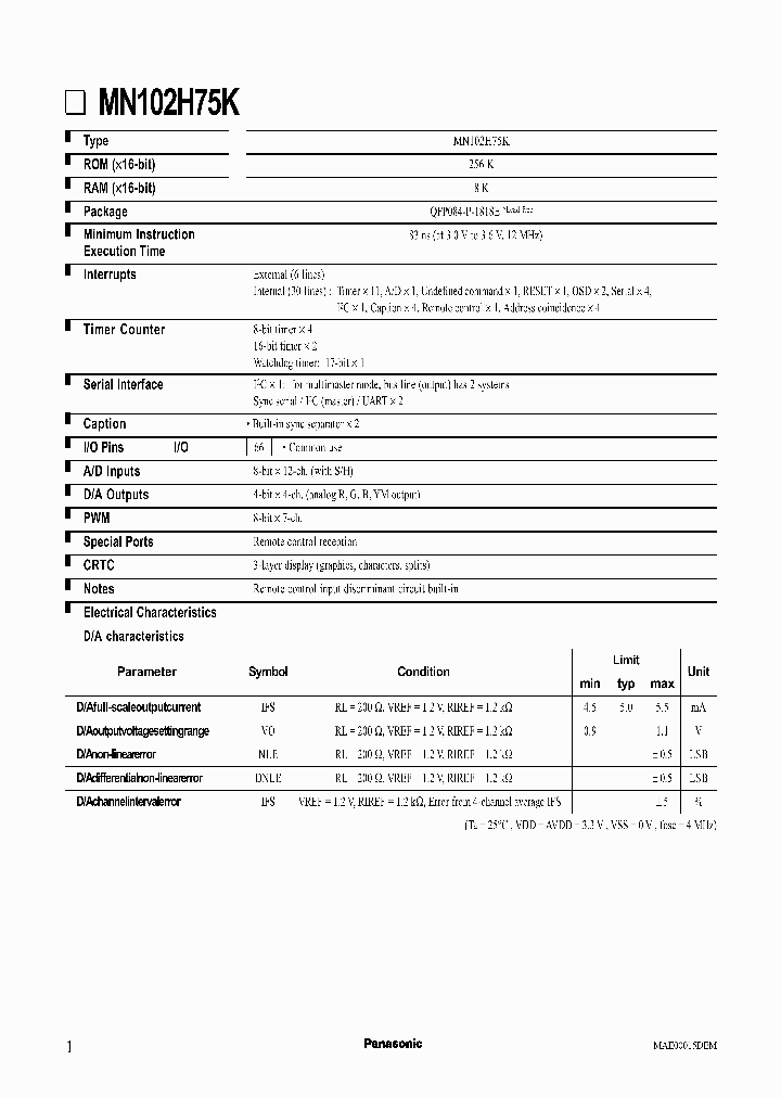 MN102H75K_349800.PDF Datasheet