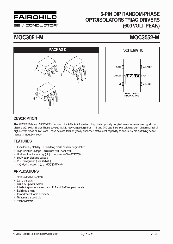 MOC3052V-M_358060.PDF Datasheet