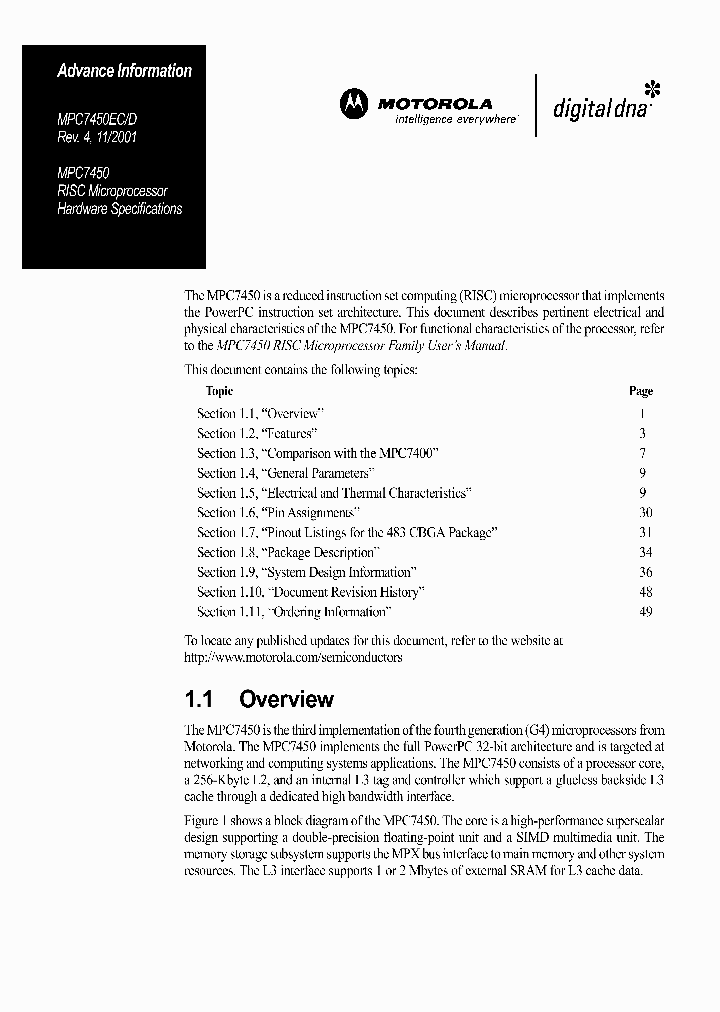 MPC7450ED_201357.PDF Datasheet