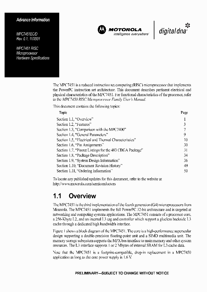 MPC7451ED_201349.PDF Datasheet