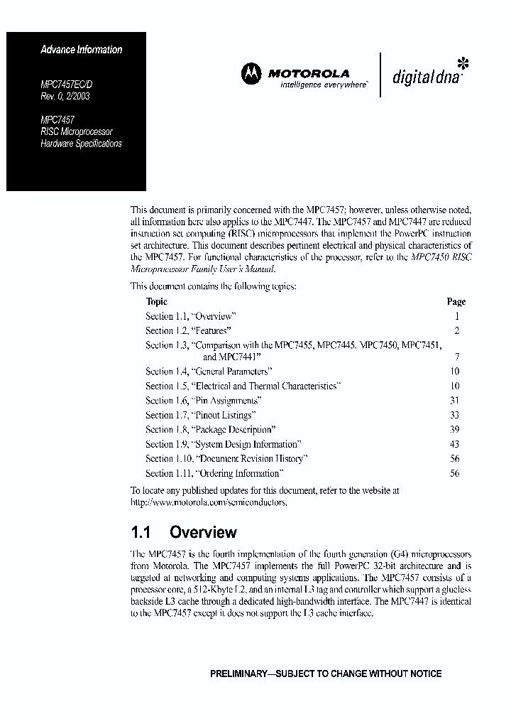 MPC7457ED_201335.PDF Datasheet