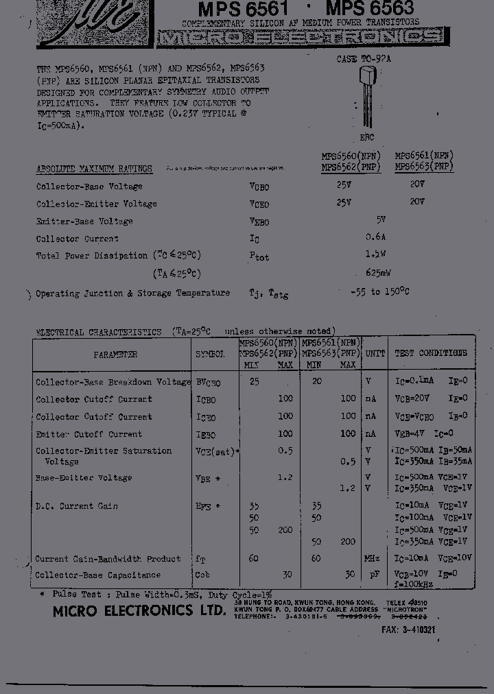 MPS6561_375439.PDF Datasheet