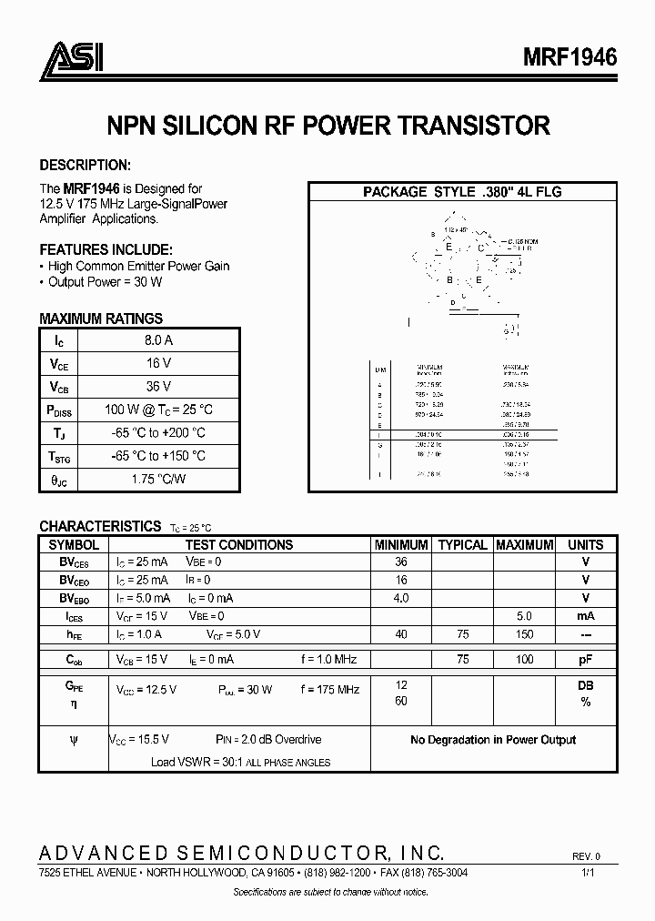 MRF1946_313117.PDF Datasheet