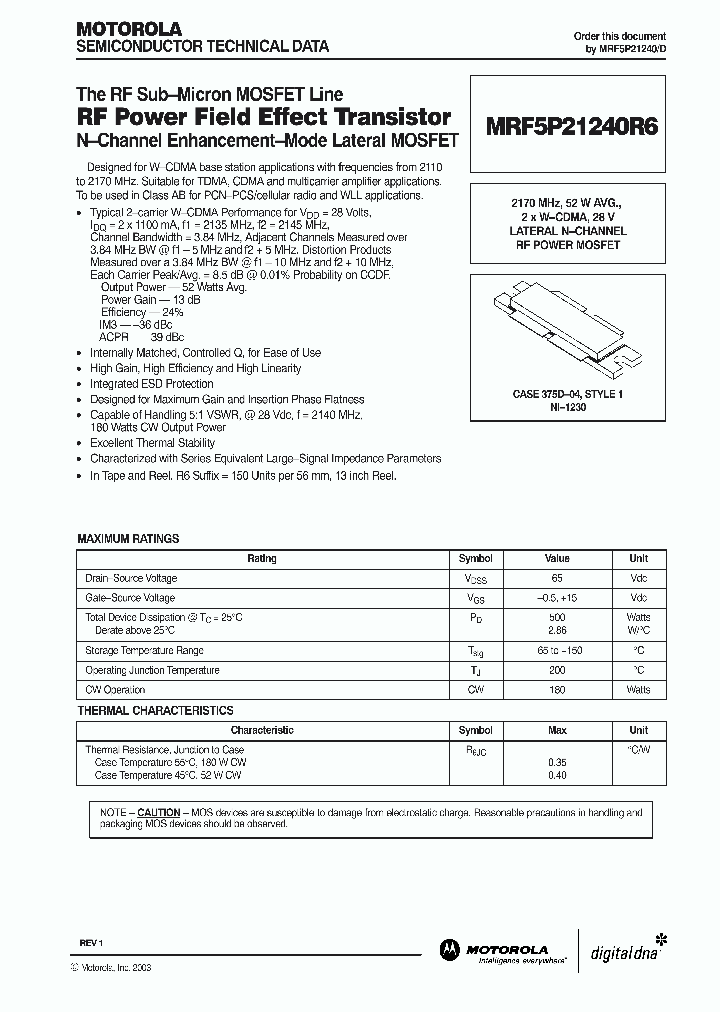 MRF5P21240_306285.PDF Datasheet