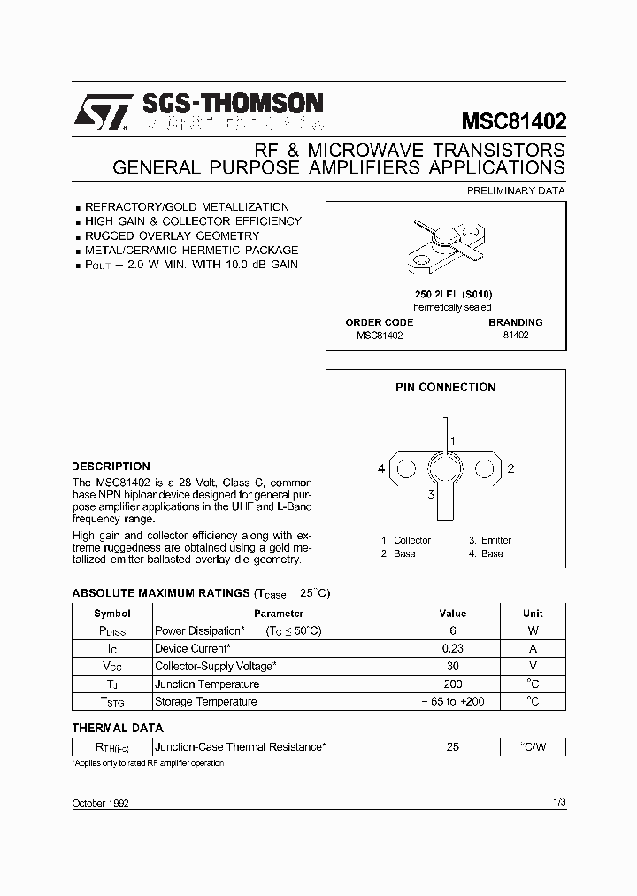 MSC81402_324689.PDF Datasheet