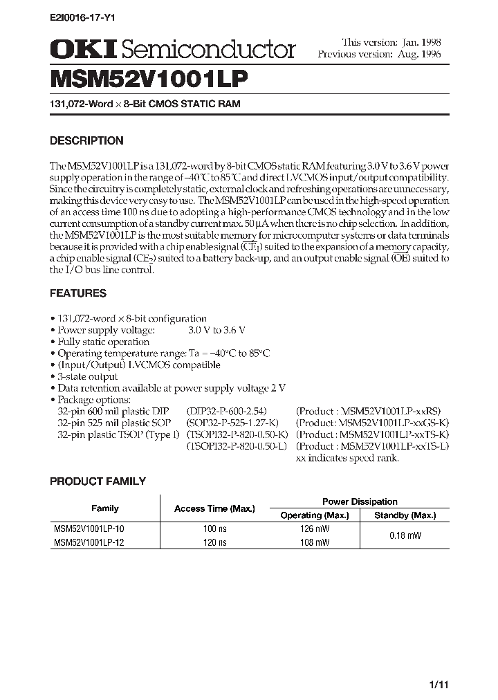 MSM52V1001LP_314051.PDF Datasheet