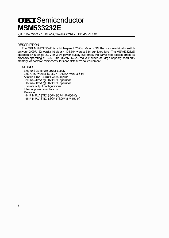 MSM533232E_200962.PDF Datasheet