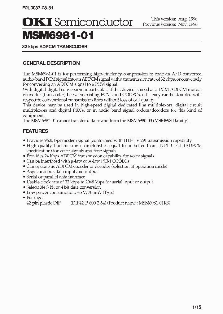 MSM6981-01_182897.PDF Datasheet