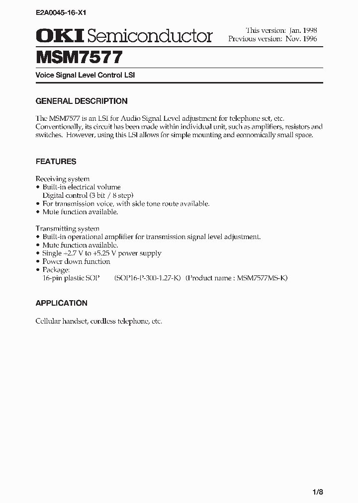 MSM7577_357977.PDF Datasheet