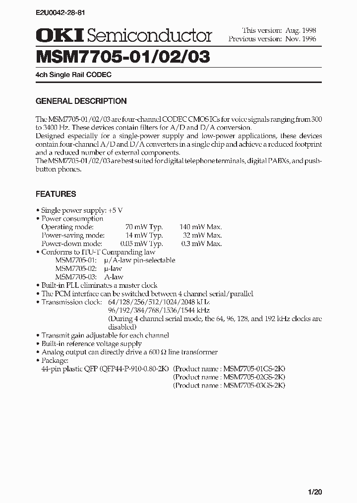 MSM7705-03_184281.PDF Datasheet