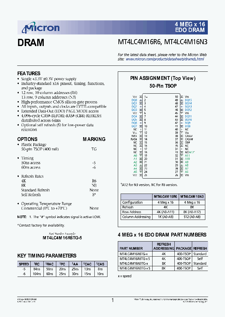 MT4LC4M16N_335895.PDF Datasheet