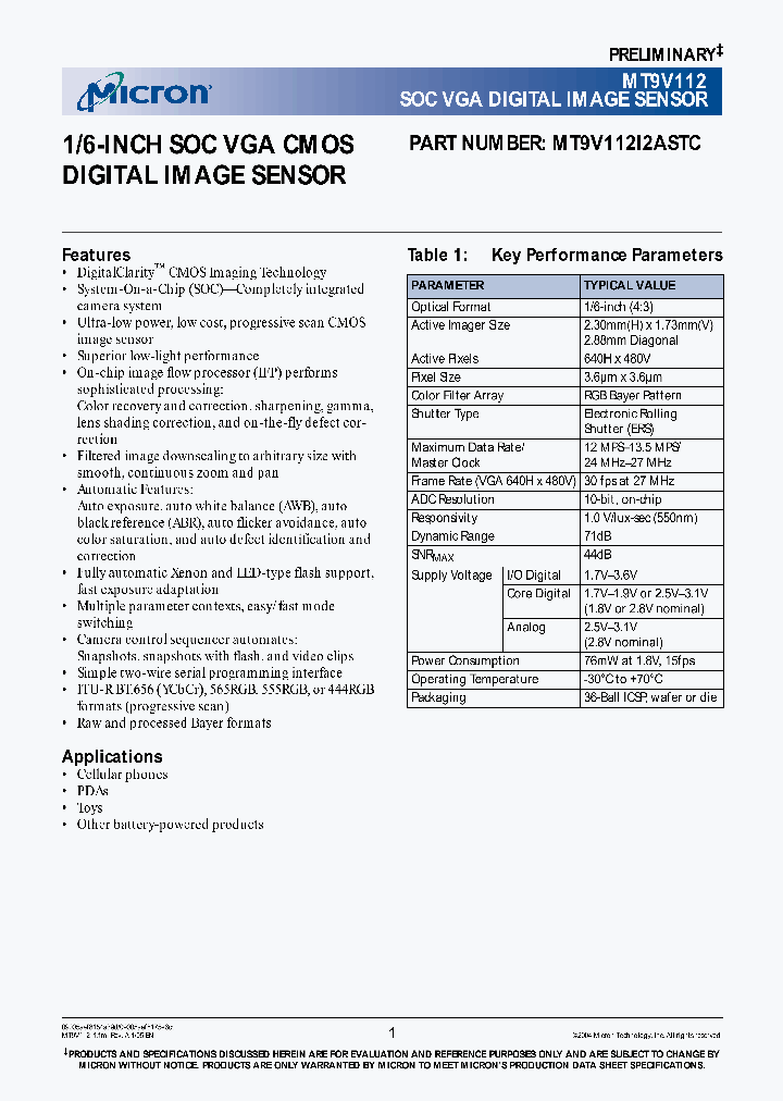 MT9V112_340275.PDF Datasheet