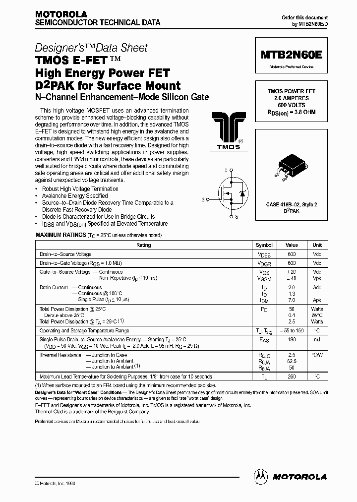 MTB2N60ED_308685.PDF Datasheet