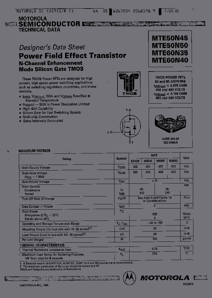 MTE60N35_336276.PDF Datasheet