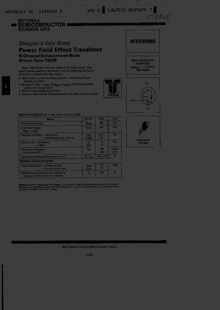 MTH8N90_192486.PDF Datasheet