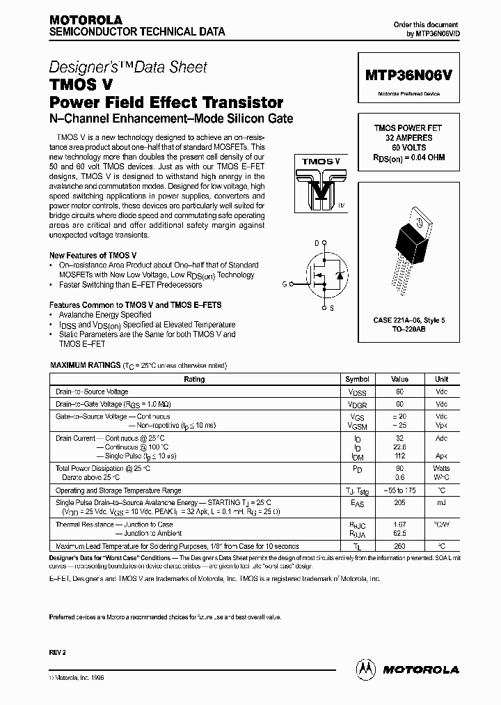 MTP36N06VD_355553.PDF Datasheet