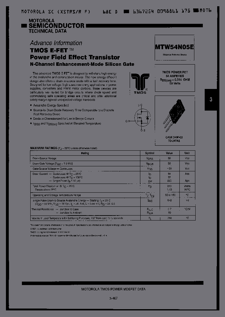 MTW54N05E_341333.PDF Datasheet
