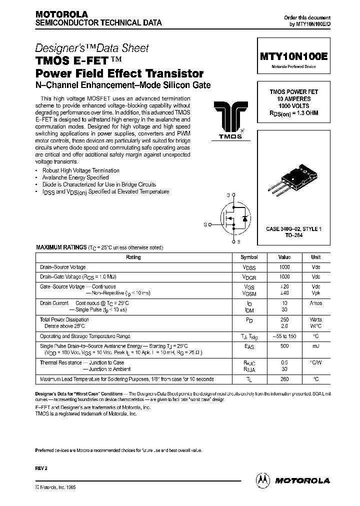 MTY10N100ED_357720.PDF Datasheet