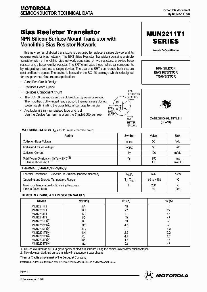 MUN2233T1_376896.PDF Datasheet