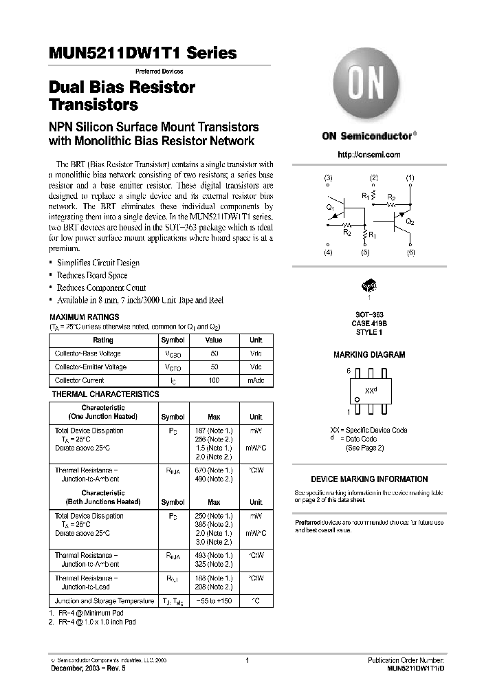 MUN5216_10891.PDF Datasheet