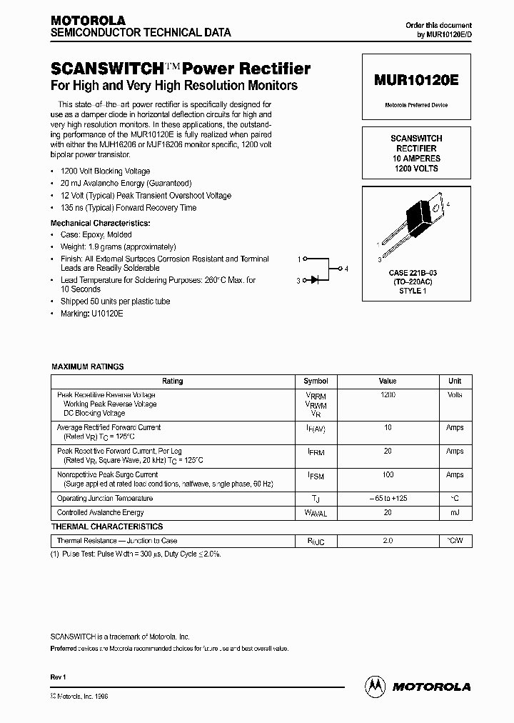MUR10120_58695.PDF Datasheet