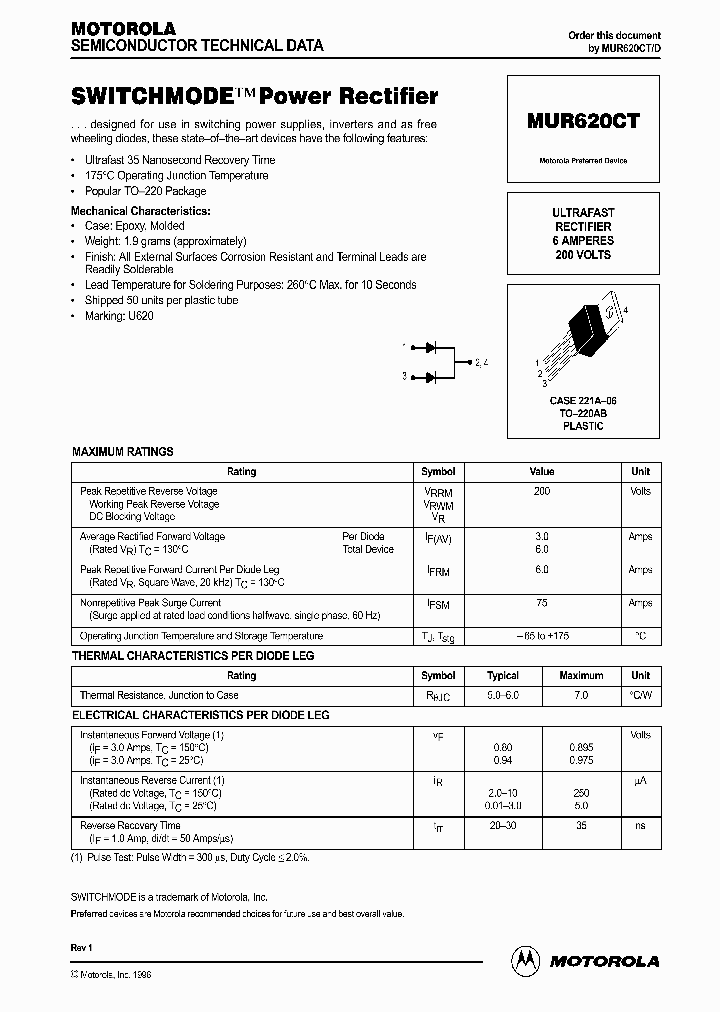 MUR620CTD_202110.PDF Datasheet