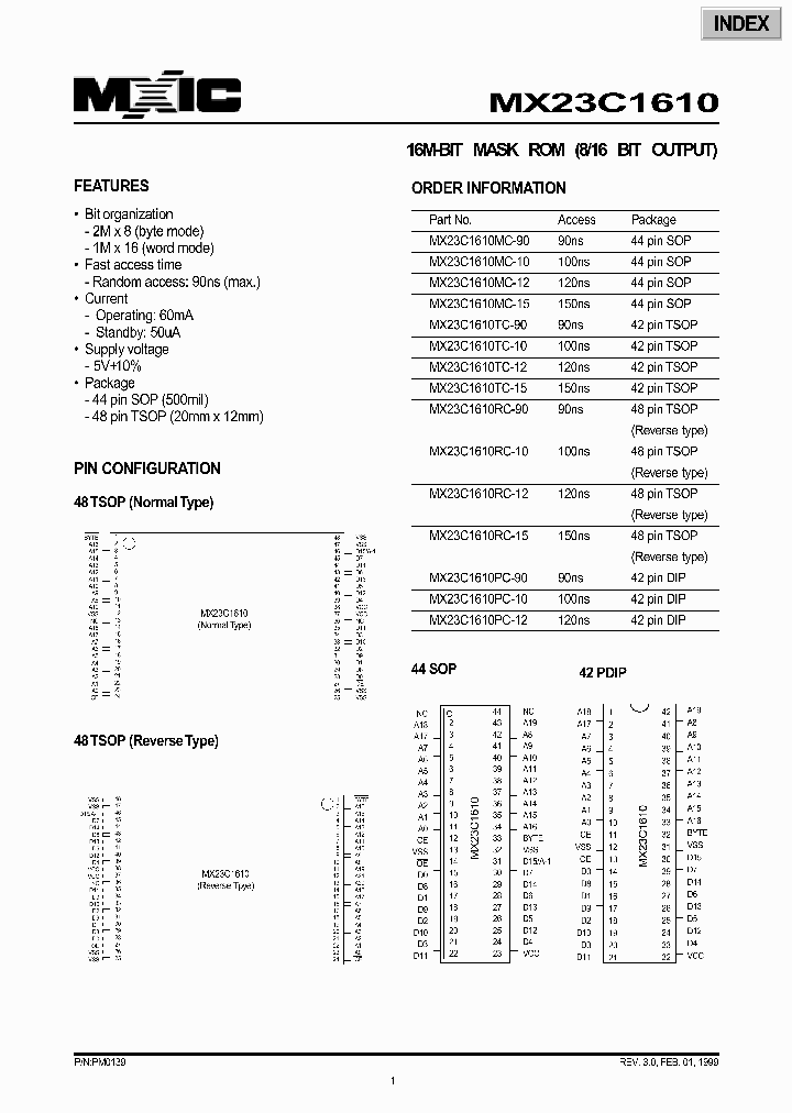MX23C1610_323399.PDF Datasheet