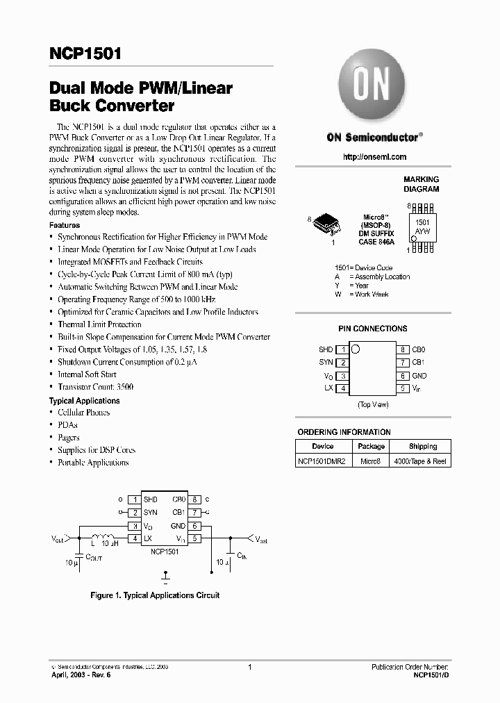 NCP1501DMR2_197480.PDF Datasheet