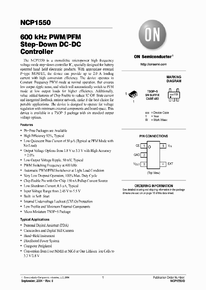 NCP1550D_332009.PDF Datasheet
