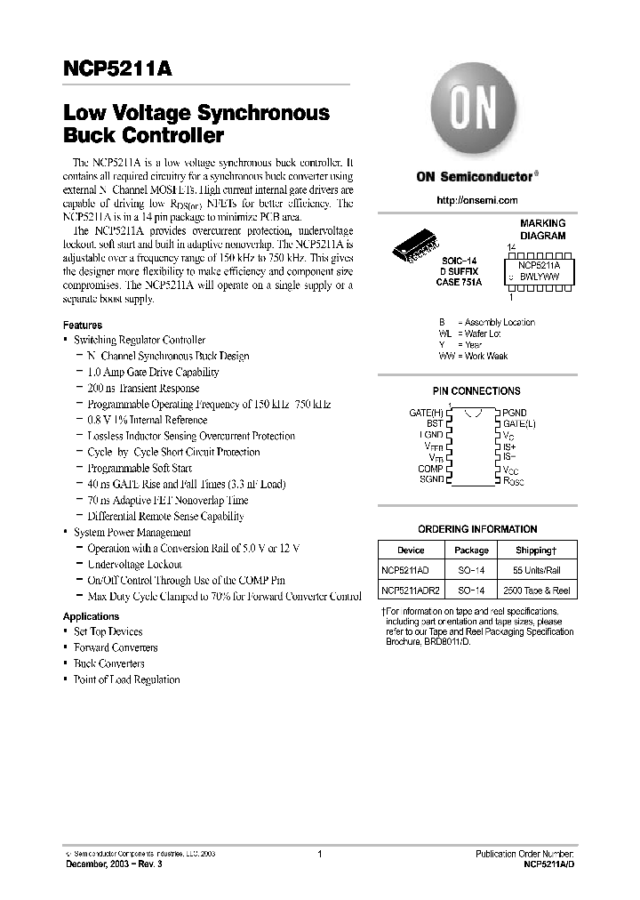 NCP5211A_307359.PDF Datasheet