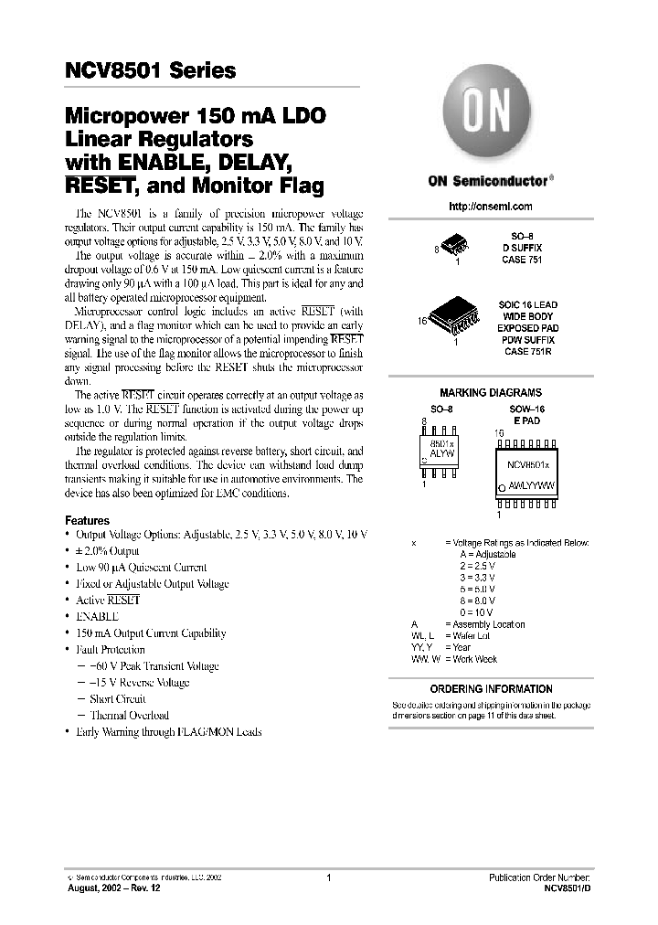 NCV8501PDF_315420.PDF Datasheet