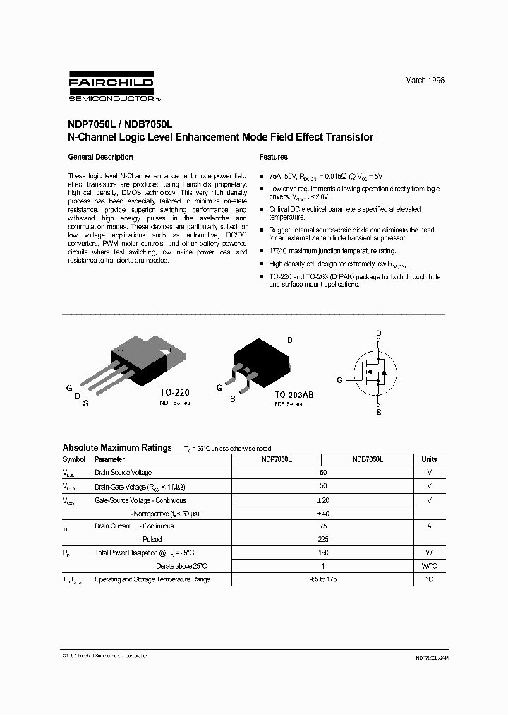 NDB7050L_361708.PDF Datasheet