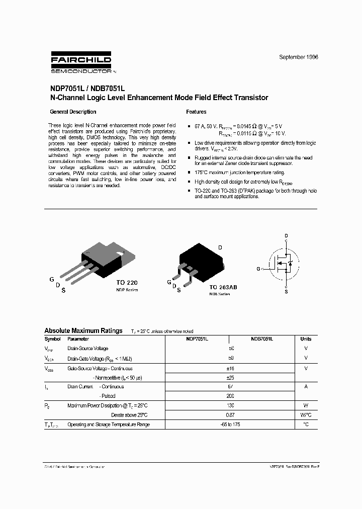 NDB7051L_361656.PDF Datasheet