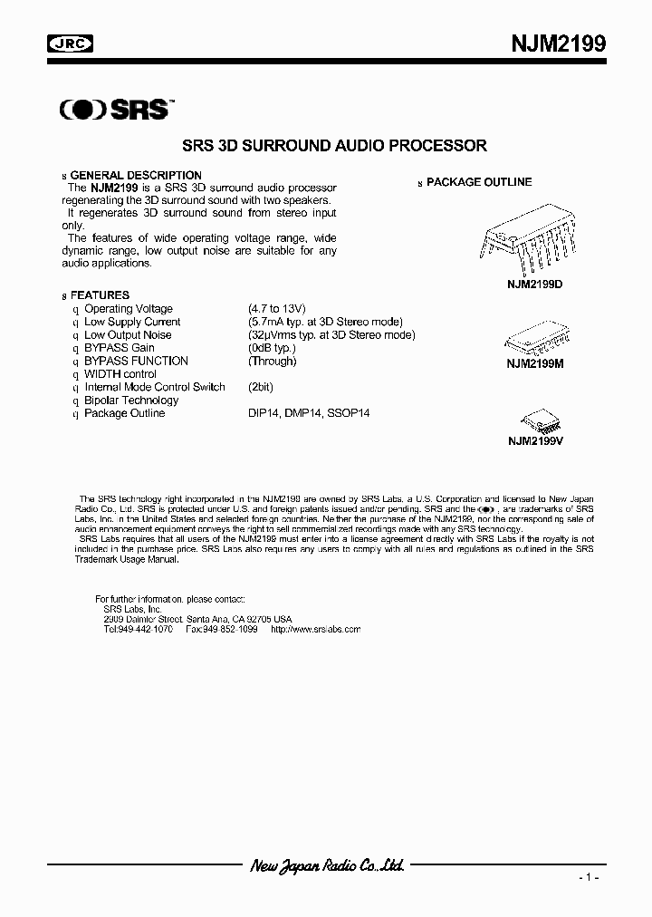 NJM2199_311804.PDF Datasheet