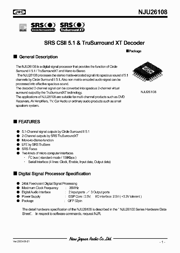 NJU26108_314826.PDF Datasheet