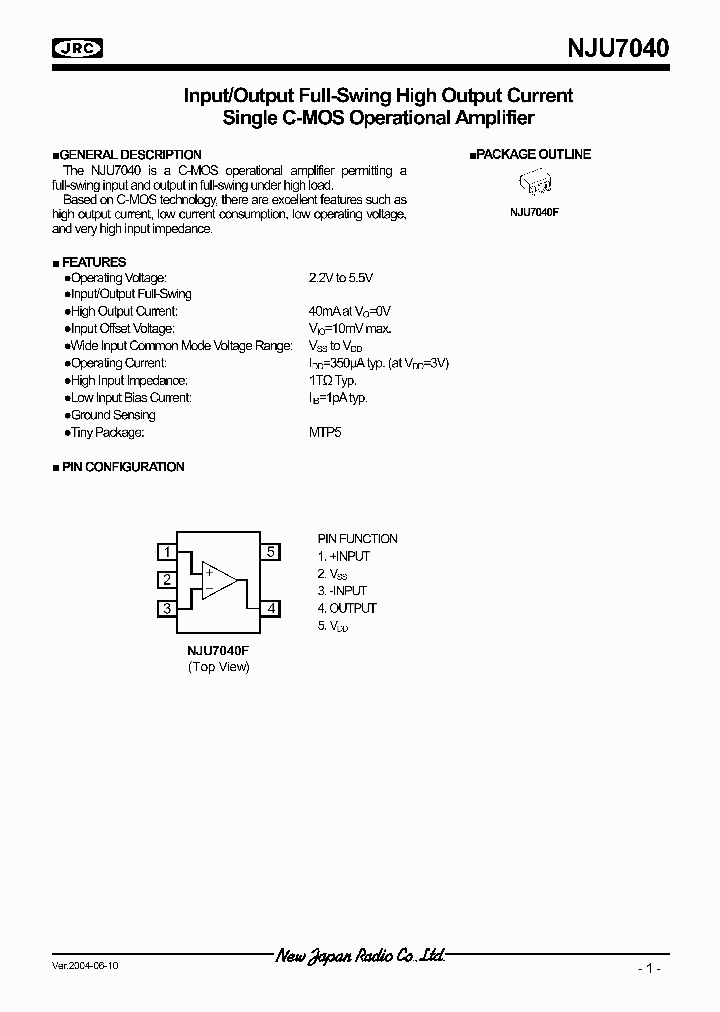 NJU7040_340780.PDF Datasheet