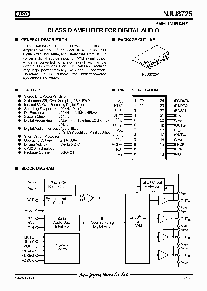 NJU8725_312910.PDF Datasheet