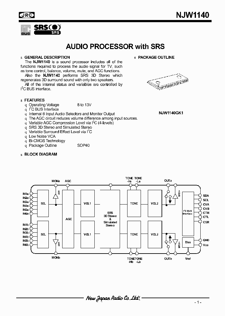 NJW1140_321938.PDF Datasheet