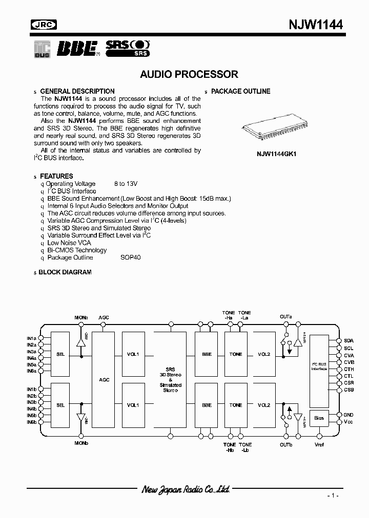 NJW1144_321936.PDF Datasheet