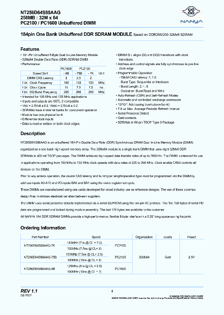 NT256D64S88AAG_338513.PDF Datasheet