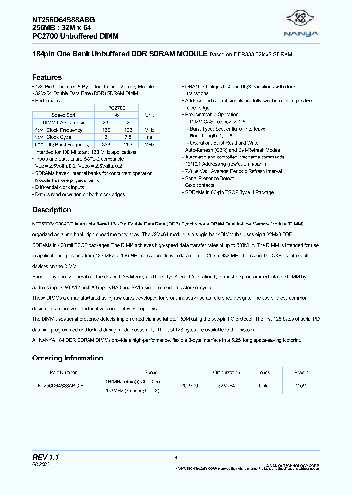 NT256D64S88ABG_338518.PDF Datasheet