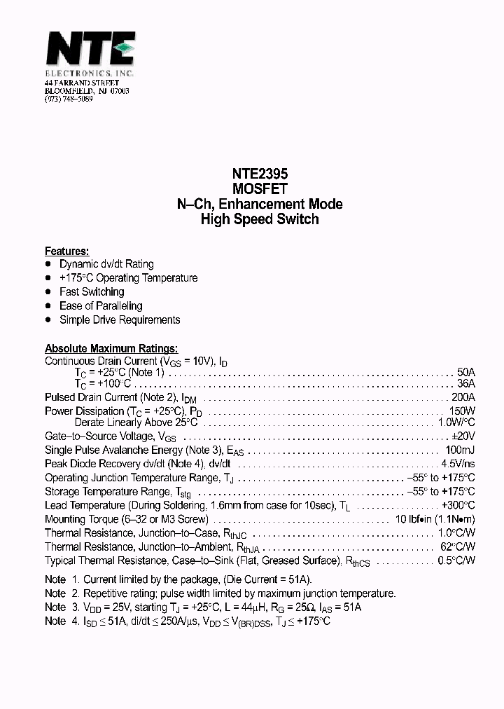 NTE2395_317881.PDF Datasheet