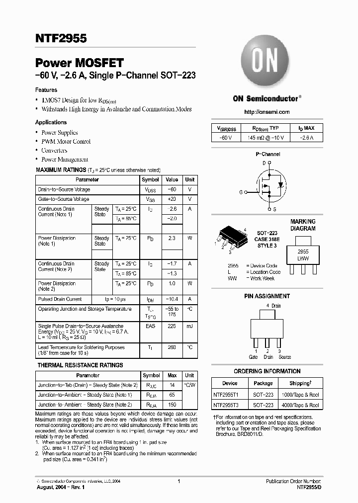 NTF2955T3_374628.PDF Datasheet