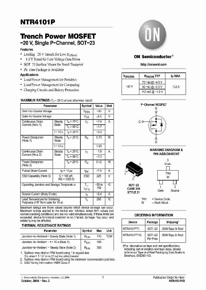 NTR4101PT1_267396.PDF Datasheet